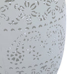 Solar Side Table with Built-in Solar Battery (White)