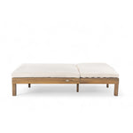 TREXM 5-Position Adjustable Backrest Double Chaise Lounge Outdoor