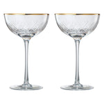 Basilica Champagne Coupe Cocktail Glassware, Set of 2