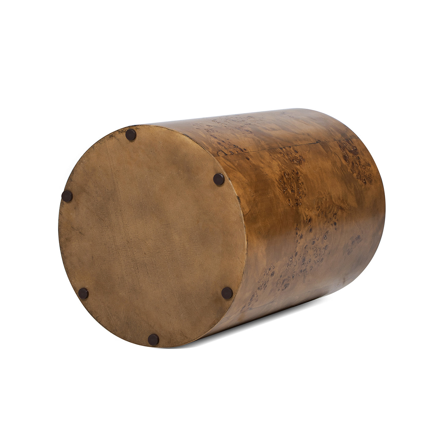 Nebula 22' Accent Pillar Side Table, Medium Brown Walnut Burl Wood