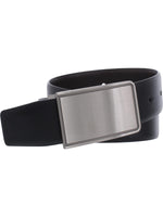 Perry Ellis Men's Rachel Plaque Belt Black