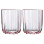 Flower Lowball Glassware, Pink, Set of 2