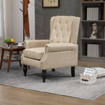Modern Accent Chair Lounge Chair with Sturdy Wood Legs in Camel PU Leather