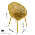 2 Piece Durable Single Chair With Hollow Out Design
