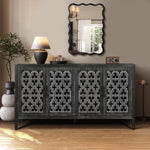 Hollow Four Door Antique Cabinet, American Country Style