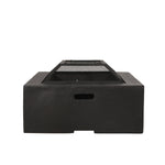 Outdoor 29' Square MgO Wood-Burning Fire Pit, Dark Gray