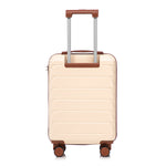14'/20' 2-Piece Beige ABS Spinner Wheel Luggage Set