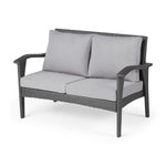The Contoured All-Weather Wicker Loveseat by Christopher Knight Home