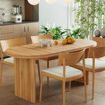Modern Extendable Dining Table with Removable Extension Leaves