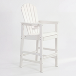HDPE Bar Height Adirondack Patio Chair Outdoor Bar Chair With Cup Holder And Armrests