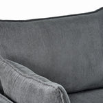 Comfy Corduroy Oversized Chaise Lounge Chair with Ottoman and Storage