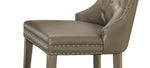 Kacela Synthetic Leather Side Chair Set of 2 - Champagne