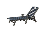 Patio Lounge Chair Outdoor with Reclining Backrest