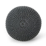 Bordeaux Knitted Cotton Round Pouf - Versatile Ottoman and Floor Cushion