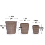 3 Pieces Flowerpot Planter for Patio, Garden or Windowsills