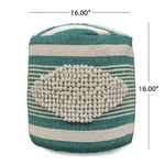 Diamond Handcrafted Cylindrical Pouf