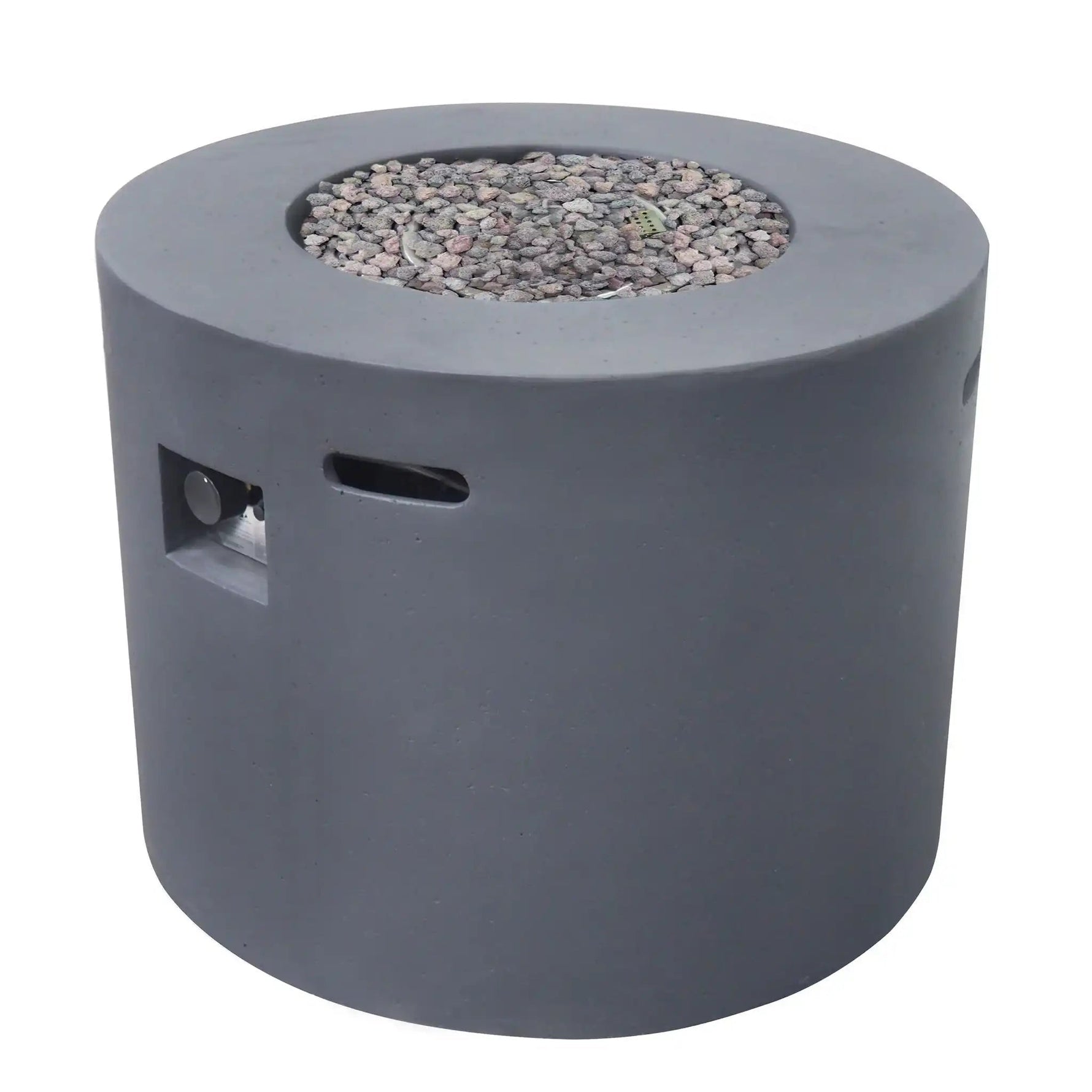 Round Iron Fire Pit With 40,000 Btu