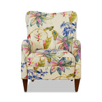 Paradise Upholstered Arm Chair, Off-White/Floral Printed On Cotton