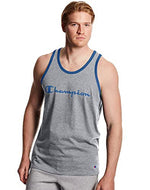 Champion Men's Graphic Ringer Tank Top Gray Size Large