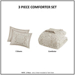 Cotton Comforter Mini Set Taupe King