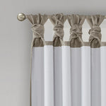 Twist Tab Total Blackout Window Curtain Panel Pewter 50x84