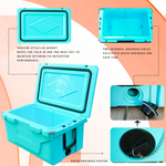 Blue 65QT Outdoor Cooler Ice Chest