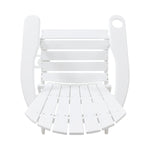 Zenithia Outdoor Foldable Adirondack Chair with 2 Cup Holders, White