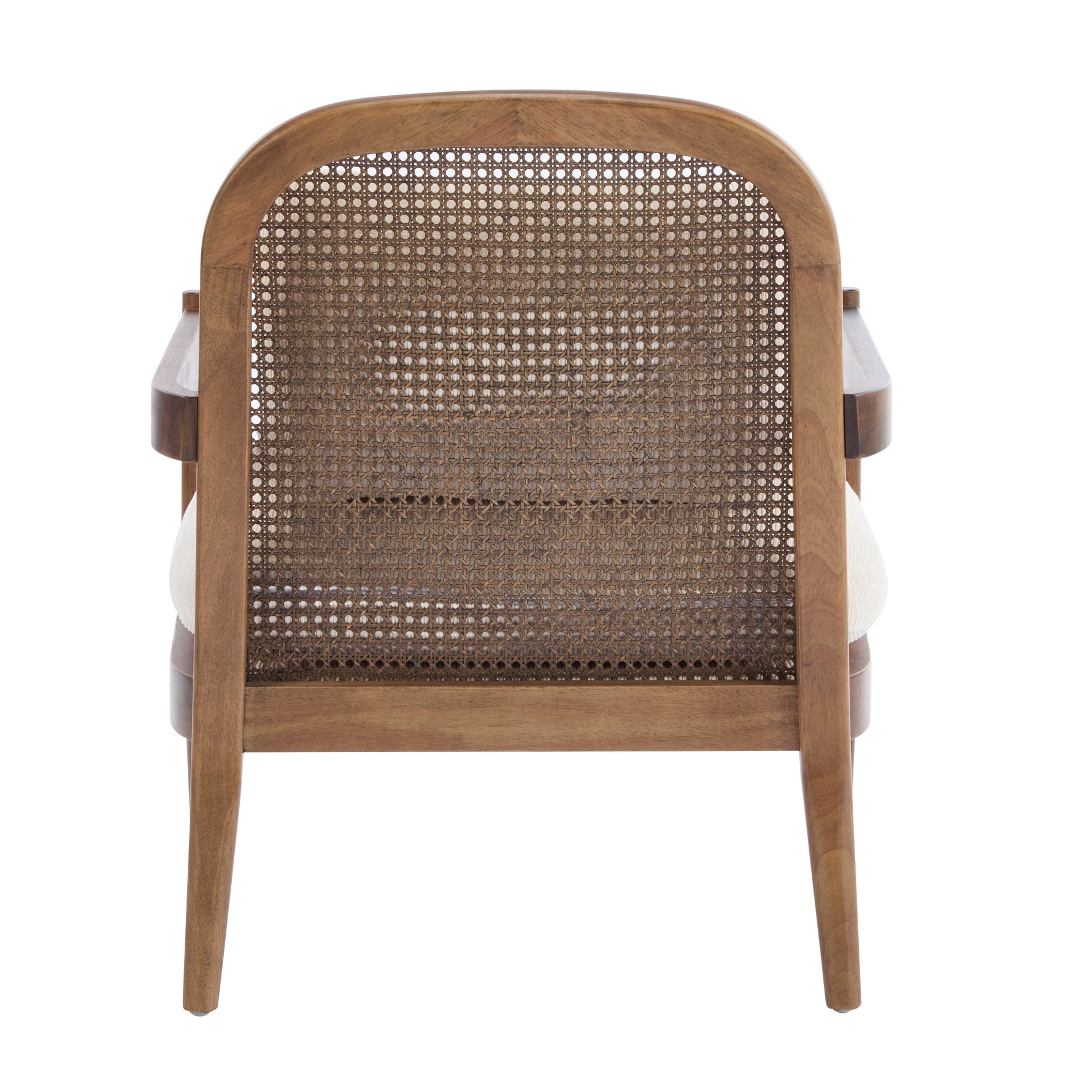 Elliston Rattan Backrest Solid Wood Accent Chair with Cushions - Set of 2