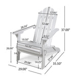Aurascape Outdoor Acacia Wood Foldable Adirondack Chair