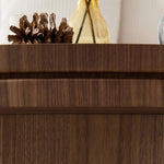 35.43 Inch Coffee Table with Sintered Stone Tabletop in Walnut