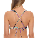 Salt + Cove Women's Juniors Printed Strappy Bikini Swim Top
