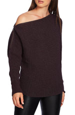 Women's 1.state Convertible Zip Neckline Sweater, Size XX-Large - Burgundy