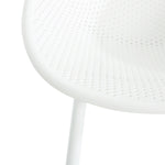 Modern Gable Outdoor Barstool Set of 2 in White