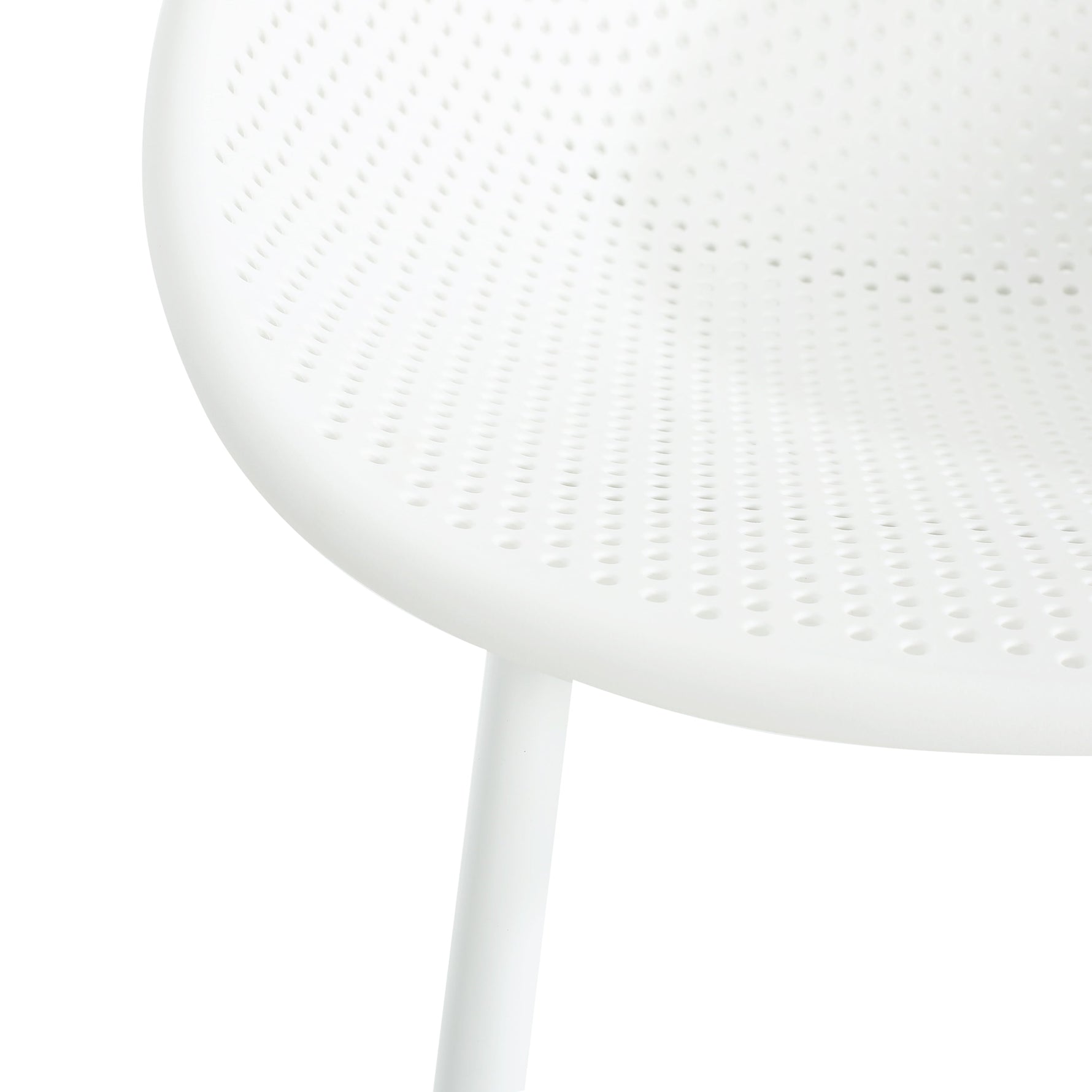 Modern Gable Outdoor Barstool Set of 2 in White