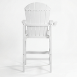 HDPE Bar Height Adirondack Patio Chair Outdoor Bar Chair With Cup Holder And Armrests