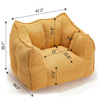 Comfortable Chenille Sofa Chairs With Highly Resilient Foam