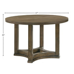 Parfield Weathered Round Dining Table - Oak