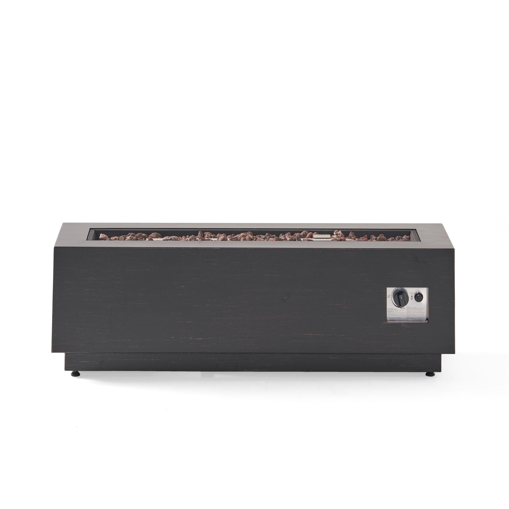 Modern Dark Grey 40' Outdoor Iron Propane Fire Pit