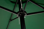 14.8 Ft Double Sided Outdoor Umbrella Rectangular Large with Crank (Dark Green)