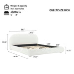 Upholstered Simple Modern Bedroom Bed With Curved Headboard