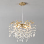 6-Light Chandelier Crystal Ceiling Lamp - Gold Finish