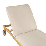 Riviera Outdoor Chaise Lounge with Wheels, Acacia Wood Frame (Set of 2)