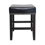 Soltique Backless Dining Counter Stool With Nailhead Trim (Set of 2)