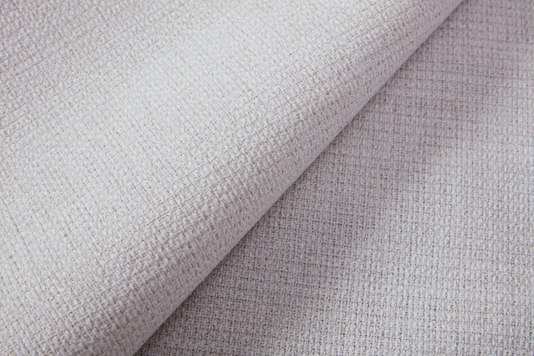 Hayden King Size Upholstered Wingback Bed with Textured Ivory Canvas and Tall 54' Headboard