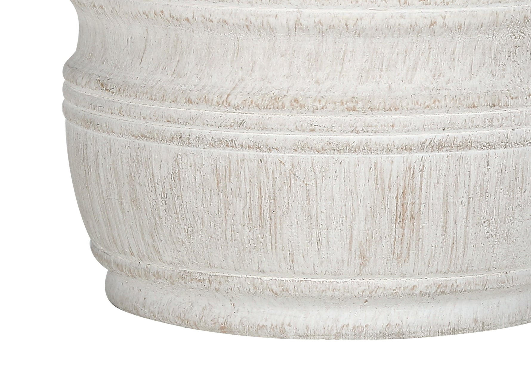 28"h Cream Resin Table Lamp with Ivory Linen Shade