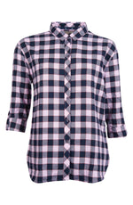 Women's Barbour Cassins Gingham Check Cotton Shirt, Size 12 US - Pink