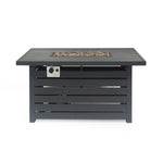 Rectangular Iron Fire Pit - 30,000 BTU - Tank Cover Inside