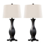 Riley 29" Contemporary Polyresin Table Lamp Set in Oil Rubbed Bronze
