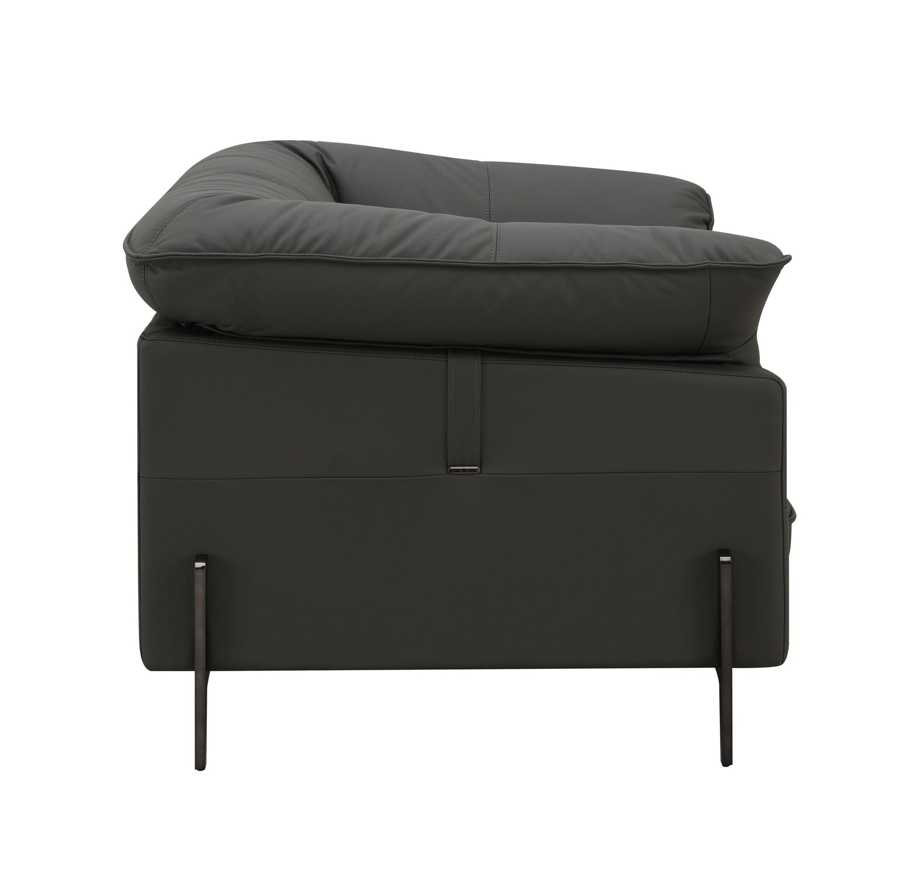 Tadi Top Grain Leather Chair - Black