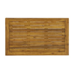 Outdoor Acacia Wood Loveseat and Coffee Table Set with Cushions